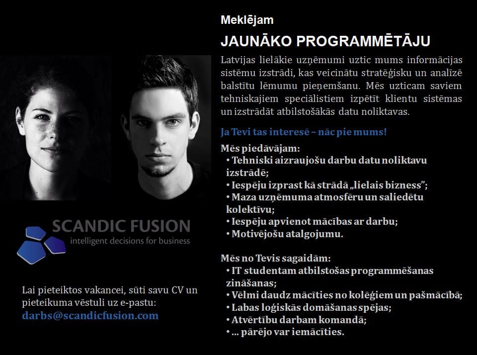 Scandic Fusion meklē jaunus talantus!