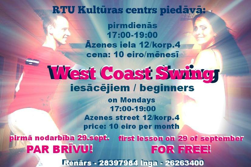 West Coast Swing nodarbības