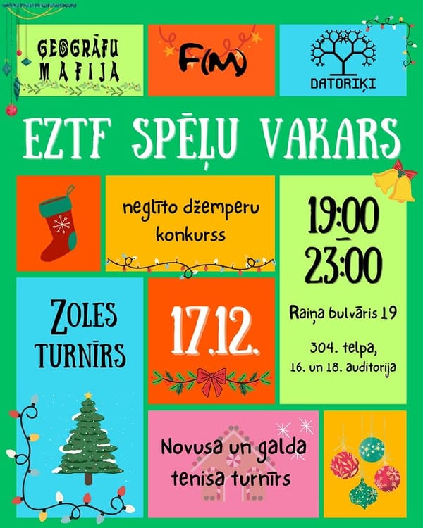 EZTF Ziemassvētku spēļu vakars